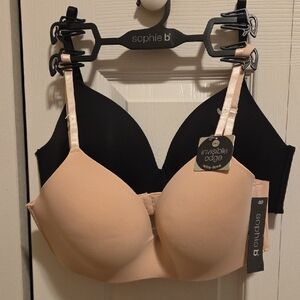 sophie b. Women's Black and Tan Bra Set
